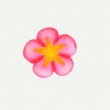 Boite de 20 pices pte Fimo -Thme Fleurs saumon-toile jaune