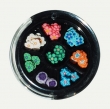 Carrousel de 80 pices de pte Fimo 3D - Thme Fleurs