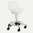 Tabouret avec dossier design blanc CURVE - PROMO !