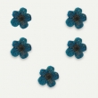 Fleurs sches turquoise