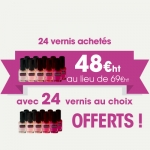 24 vernis achetés = 24 vernis au choix OFFERTS !